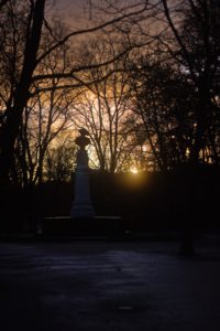 Spring sunset in Volkspark Friedrichshain