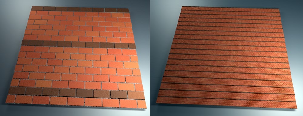 Cinema 4D brick shader examples