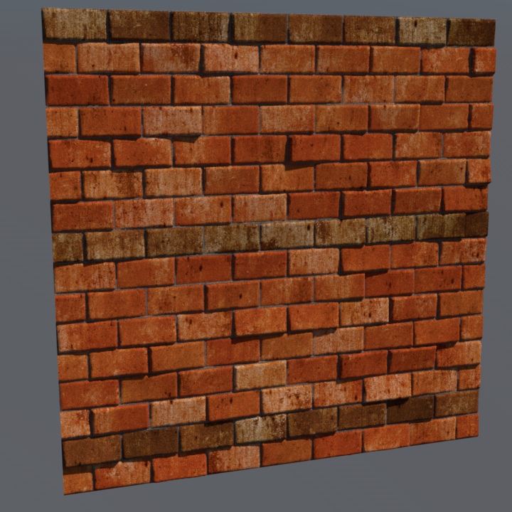 Cinema 4D dirty brisk shader with custom displacement