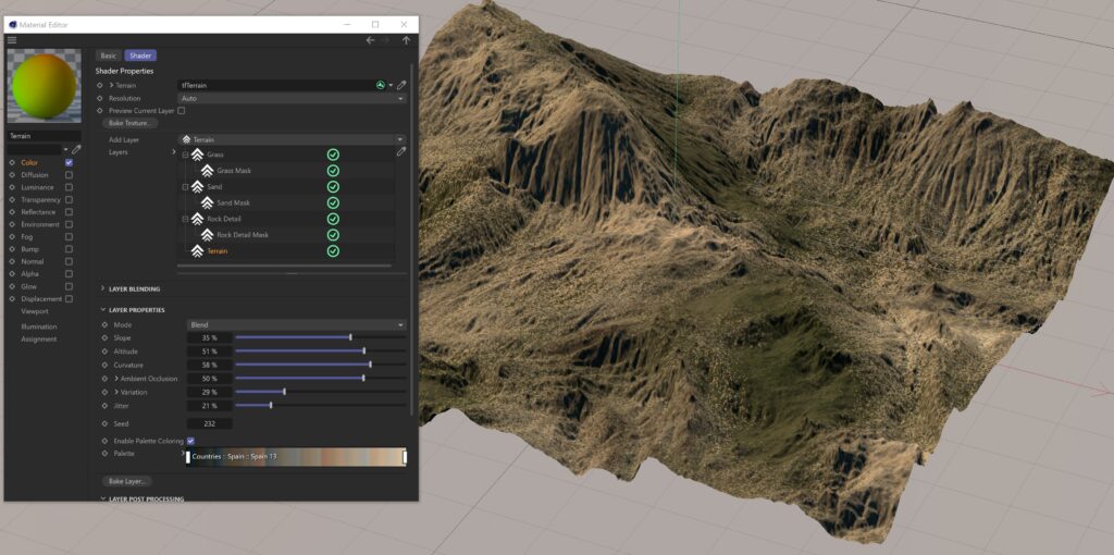TerraformFX data-driven texturing GUI